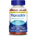 Florastor Prebiotic and Probiotic Gummies, Digestive and Metabolic Support Probiotic Blend for Multi-Action Digestive Health Care, with Vitamin B12, 56 Gummies