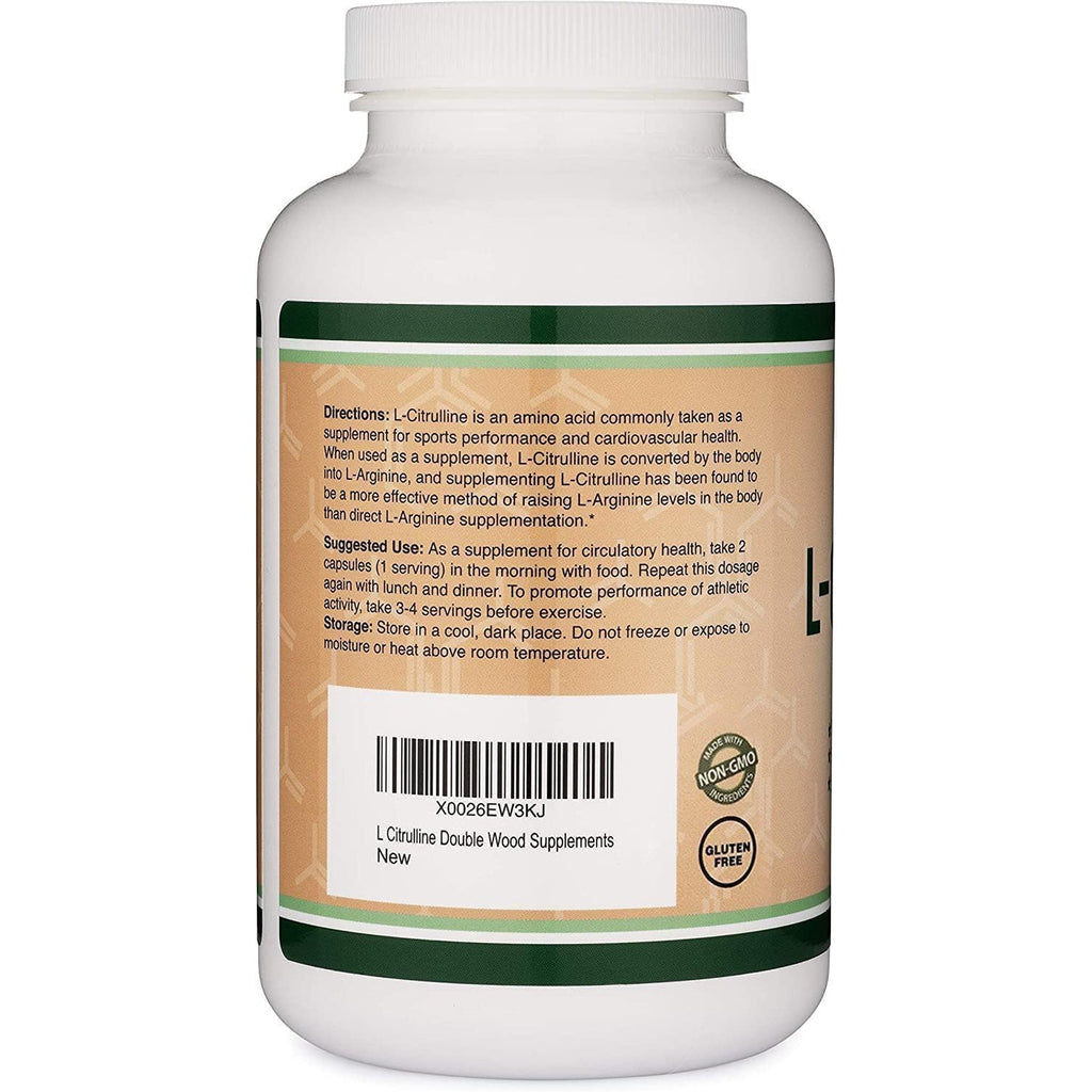 L Citrulline Capsules - 99% Tested Purity - 1,200Mg per Serving (Nitric Oxide Booster) for Muscle Recovery and Muscle Pump, 210 Count by Double Wood