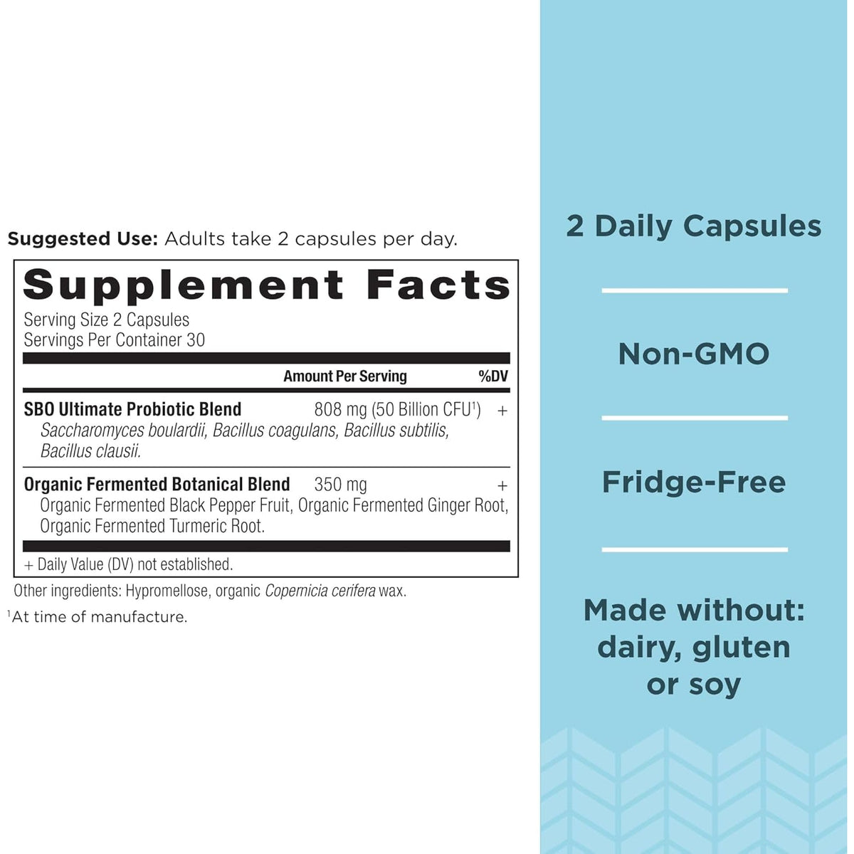 Ancient Nutrition Probiotics, SBO Probiotics Ultimate 50 Billion Cfus*/Serving, Digestive and Immune Support, Gluten Free, Ancient Superfoods Blend, 60 Capsules