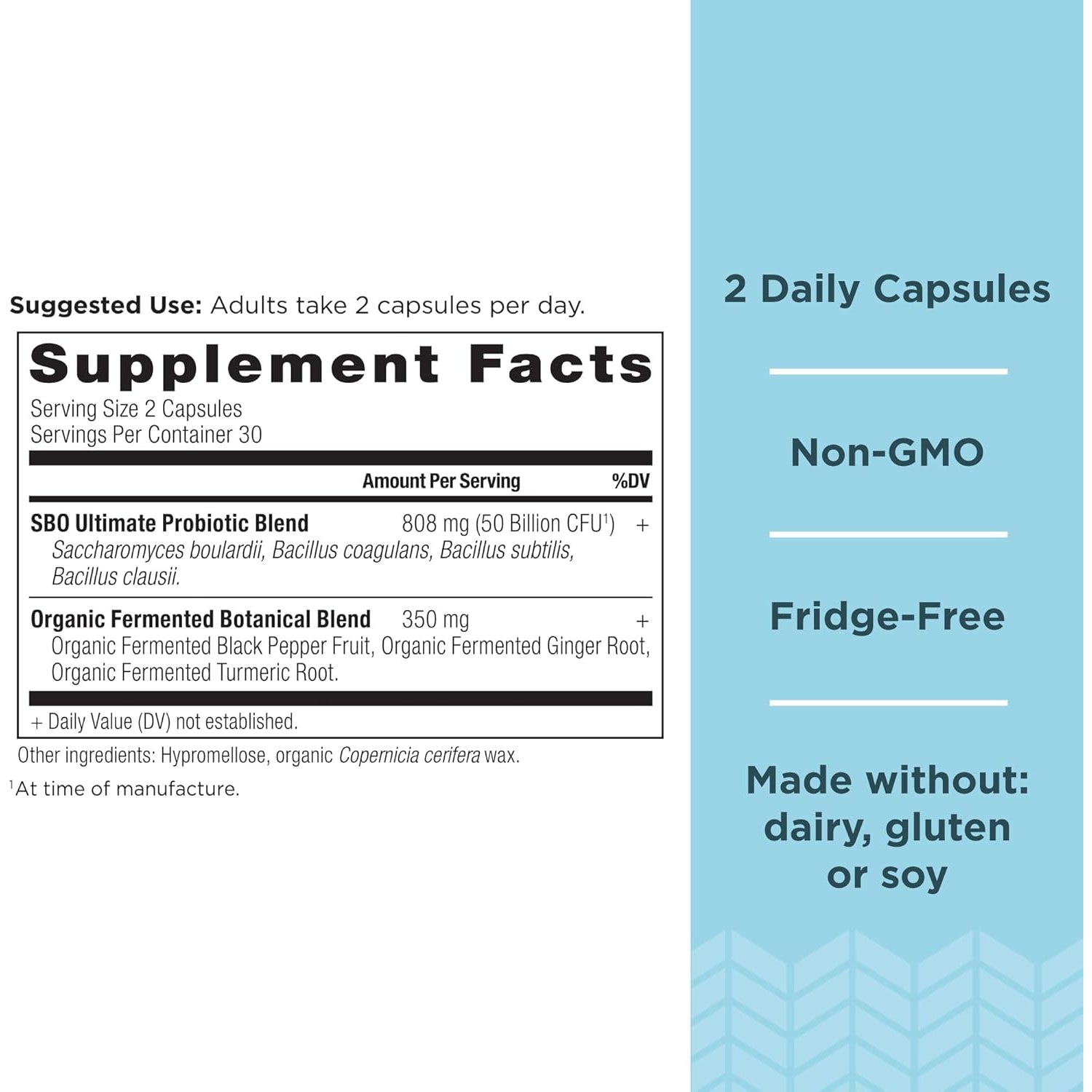 Ancient Nutrition Probiotics, SBO Probiotics Ultimate 50 Billion Cfus*/Serving, Digestive and Immune Support, Gluten Free, Ancient Superfoods Blend, 60 Capsules