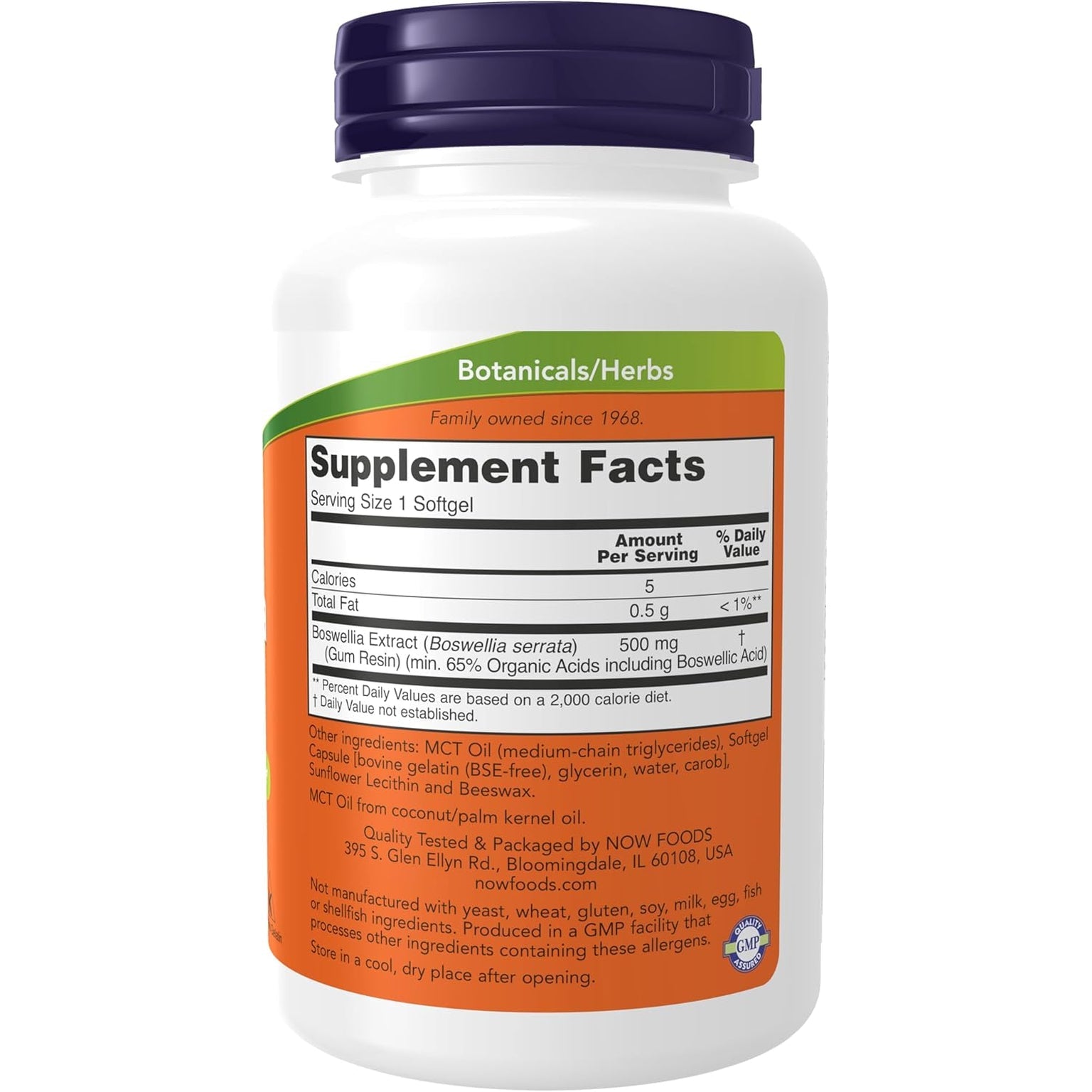 NOW Foods Supplements, Boswellia Extract 500 Mg in MCT Oil Base, Balanced Immune Response*, 90 Softgels
