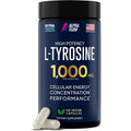 Alpha Flow L Tyrosine 1000MG Capsules - All-Natural L- Tyrosine Supplement for Focus & Energy Boost - Non-Gmo & Gluten-Free - Vegan 150 Caps -500Mg X 2 per Serving