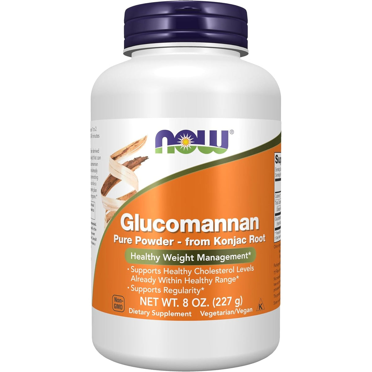 NOW Foods Supplements, Glucomannan (Amorphophallus Konjac) Pure Powder, Supports Regularity*, Healthy Weight Management*, 8 Ounce (Pack of 1)