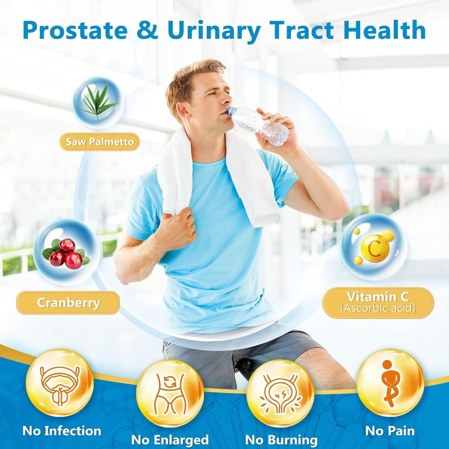 Probiotics for Men Digestive Health with Digestive Enzymes & Prebiotics, 100 Billion Cfus, Men'S Probiotics with Saw Palmetto & Cranberry for Prostate & Urinary Tract Health, 90 Veggie Capsules