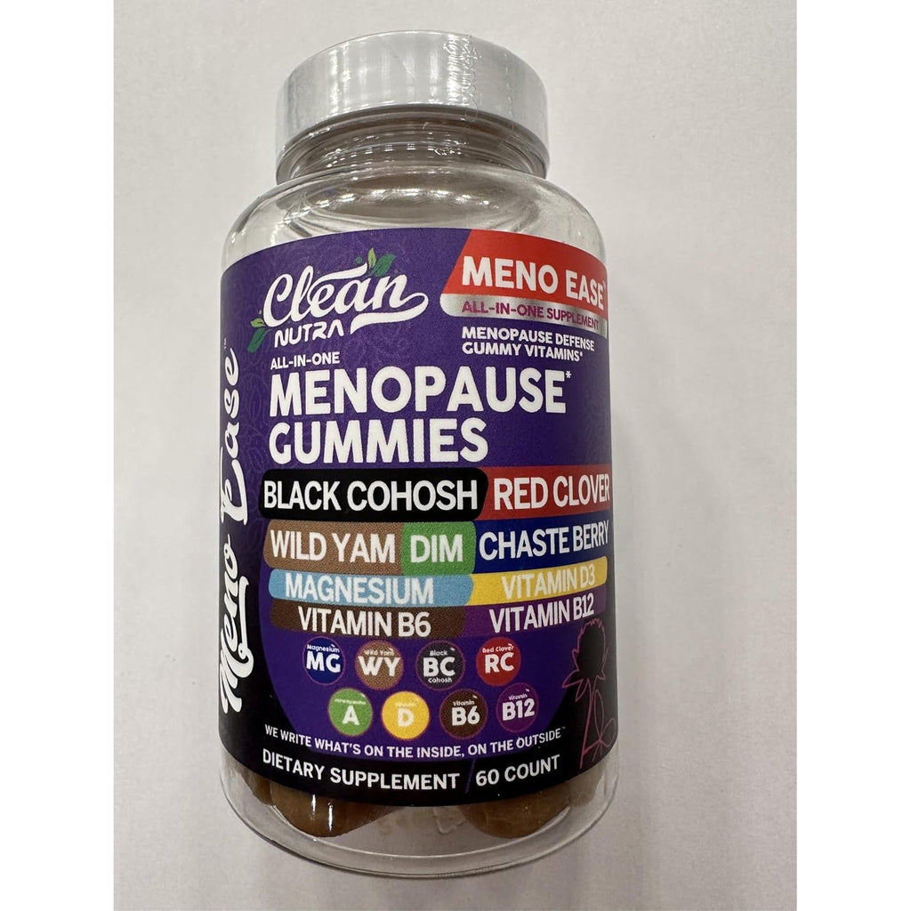 Menopause Supplement for Women Gummies with Black Cohosh, Wild Yam, DIM, Magnesium, Red Clover Chasteberry for Hormone Balance Relief Night Sweats Mood plus Bergamot, Vitamin D3, Vitamin B6 B12