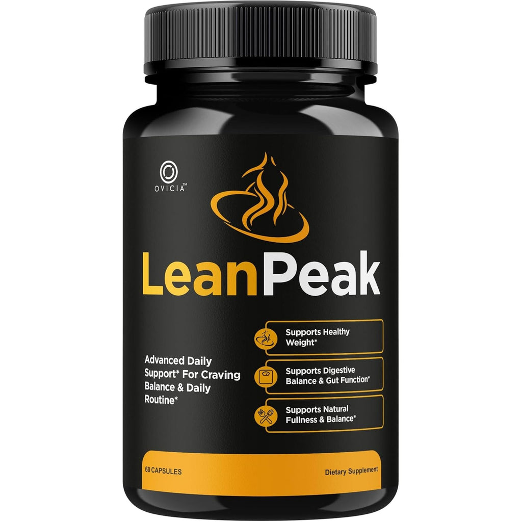Lean Peak - Lean Peak Advanced Capsules Support Premium Formula, Leanpeak Pills Maximum Strength All Natural for Overall Health and General Wellness Reviews, 60 Capsules for 1 Month