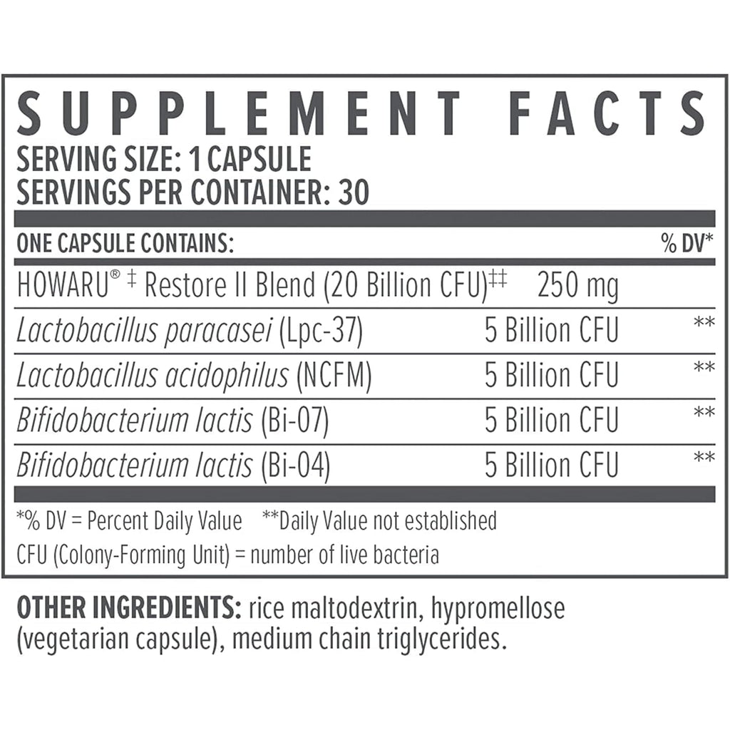 Biote Nutraceuticals - Multi-Strain PROBIOTIC 20B - Gut + Digestive (30 Capsules)