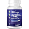 Nature'S Perfect Night | Melatonin 10Mg | 180 Quick Dissolve Tablets | Natural Mixed Berry Flavor |High Potency | Sugar Free | Vegan | Gluten Free | Value Size