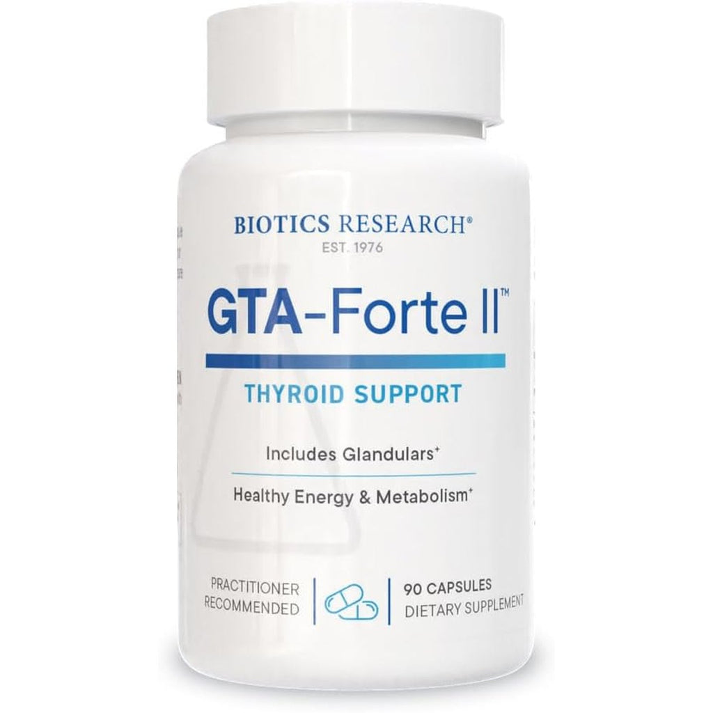 Biotics Research GTA Forte II™ Selenium Supplement with Zinc, Copper, Porcine Glandular & Rubidium, Endocrine Glands Support, Optimal Hormonal Balance, Phytochemically Bound Trace Elements 90 Capsules