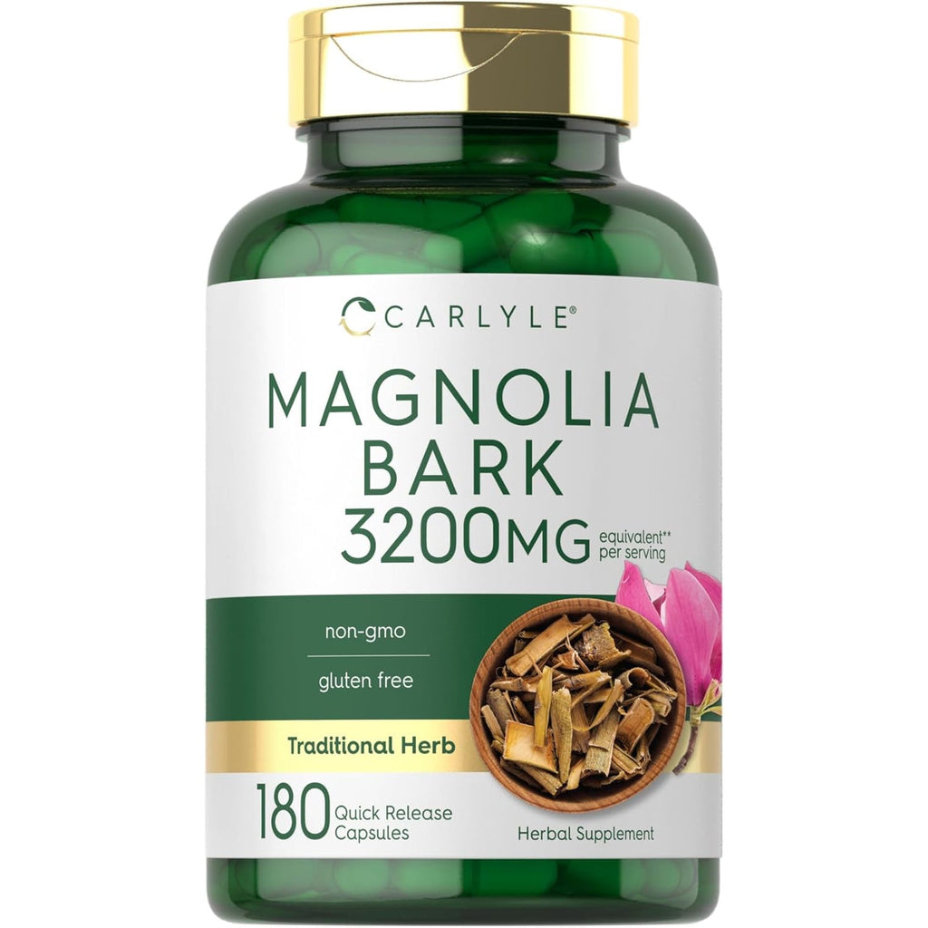 Carlyle Magnolia Bark | 180 Powder Capsules | Herbal Extract Supplement | Non-Gmo, Gluten Free