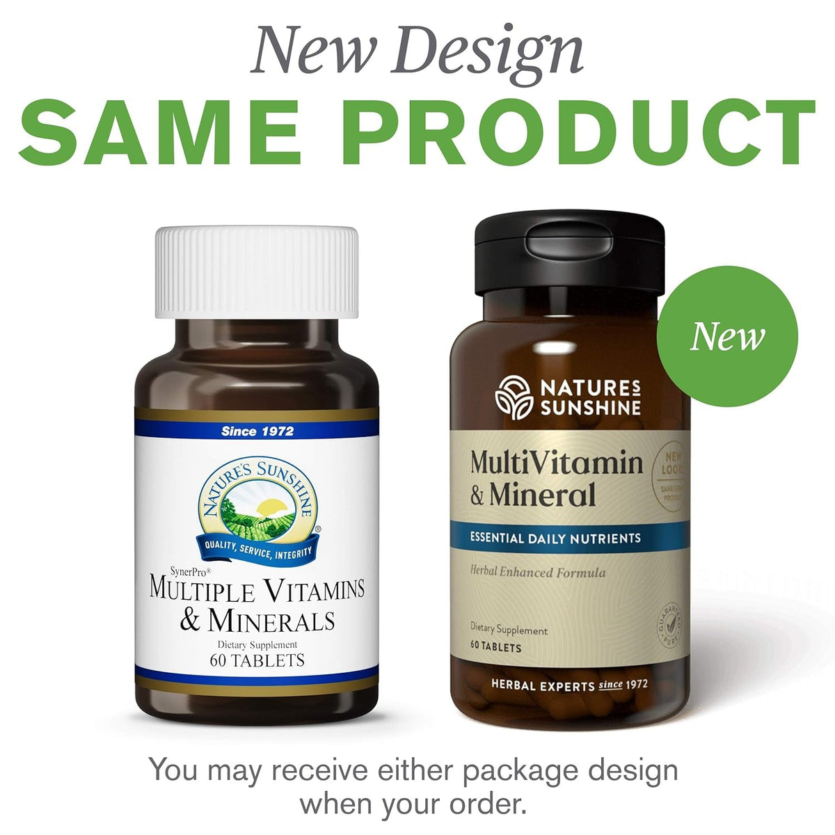 Nature'S Sunshine Multiple Vitamins and Minerals, 60 Tablets | Powerful Multivitamin Supplies the Body with 100 Percent of the Daily Value for 17 Essential Vitamins and Minerals