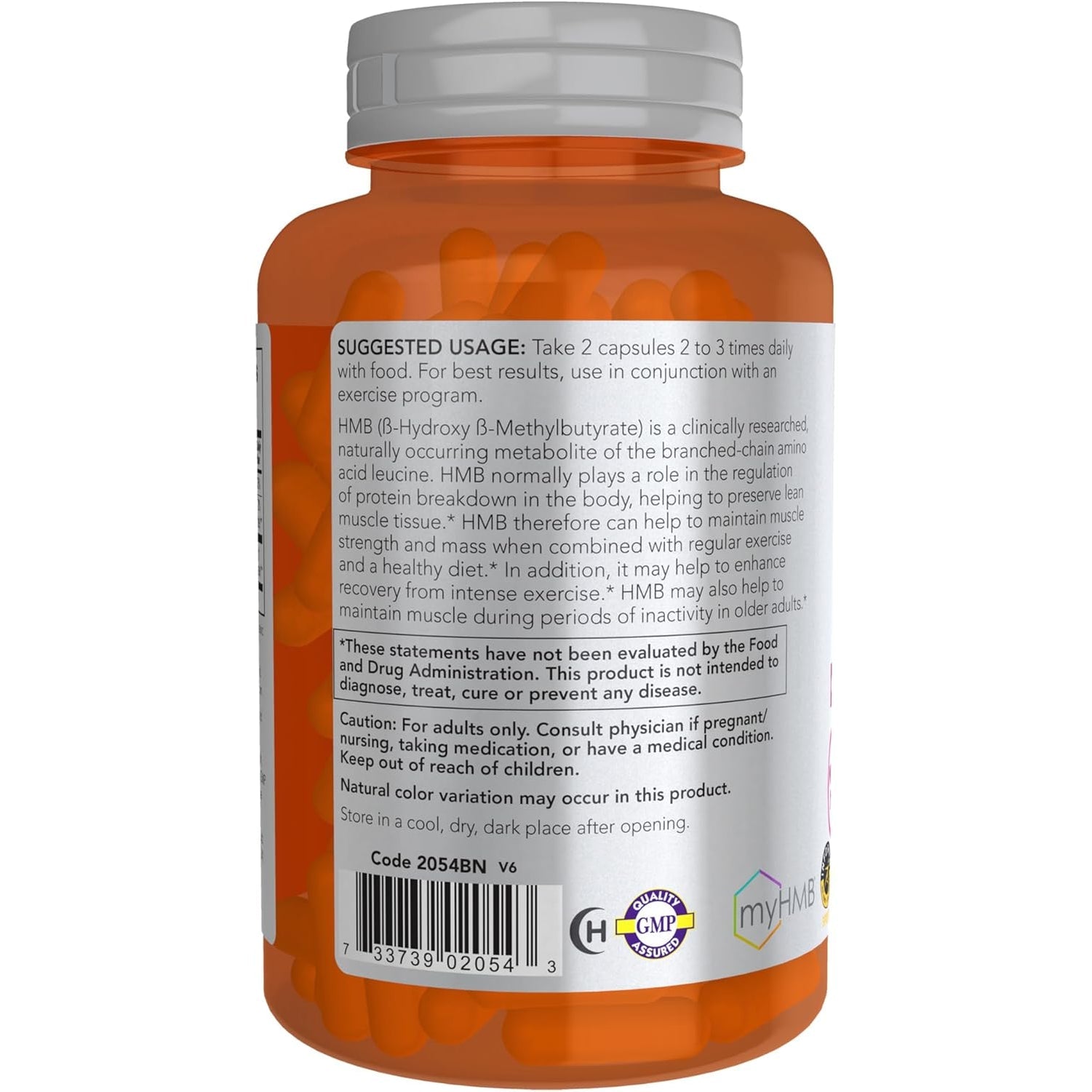 NOW Foods Sports Nutrition, HMB (Β-Hydroxy Β-Methylbutyrate) 500 Mg, Sports Recovery*, 120 Veg Capsules