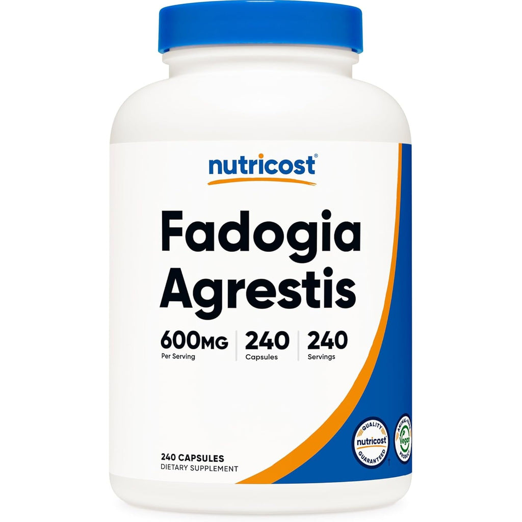 Nutricost Fadogia Agrestis (240 Capsules | 600 Mg per Serving) - Potent 10:1 Extract, Gluten Free, GMO Free Supplement