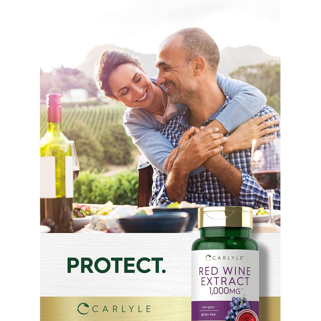 Carlyle Red Wine Extract Capsules | 120 Count | Non-Gmo and Gluten Free Supplement