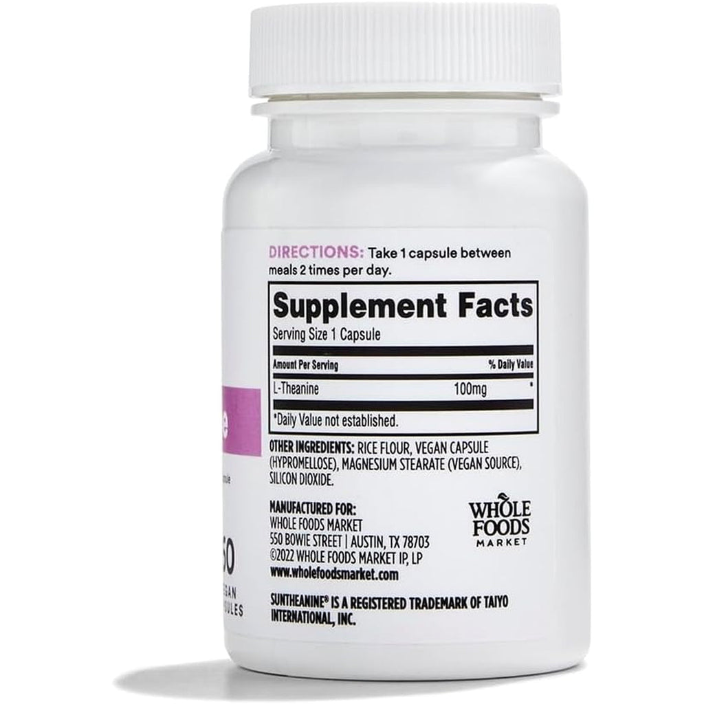 Whole Foods Market, L-Theanine 100 MCG 60 CT