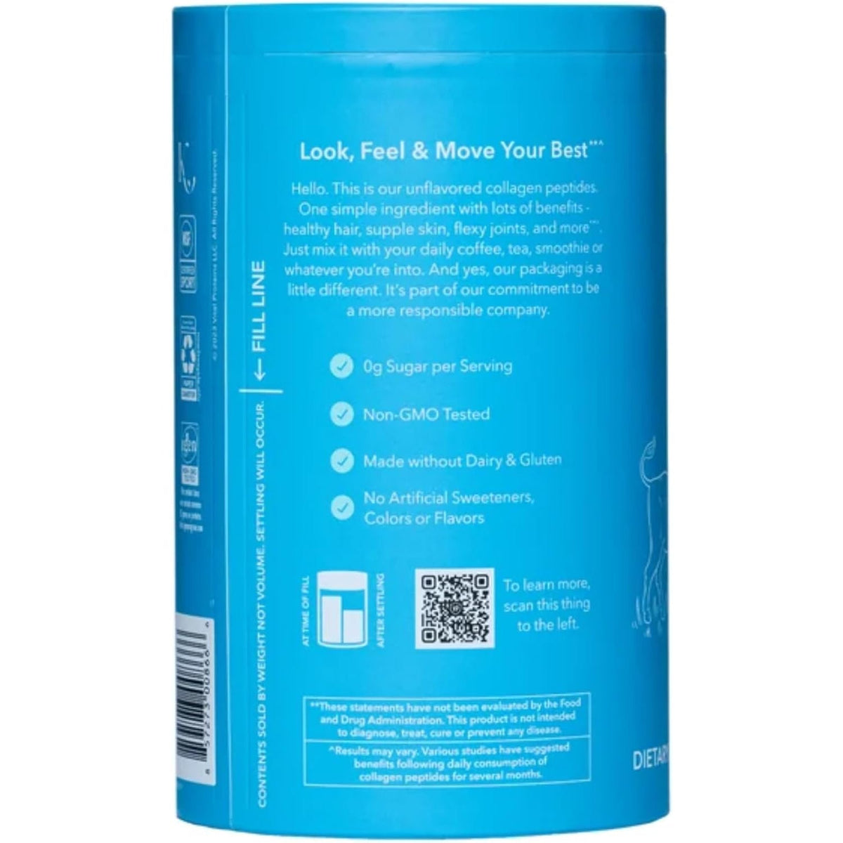 Vital Proteins Natural Whole Nutrition Collagen Peptides - Pasture Raised, Grass Fed, Paleo Friendly, Gluten Free, Single Ingredient - 24 Ounce