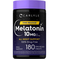 Carlyle Melatonin 10Mg | 180 Time Release Tablets | All Night Support | with Vitamin B6 | 100% Drug Free Supplement | Vegan, Non-Gmo, Gluten Free