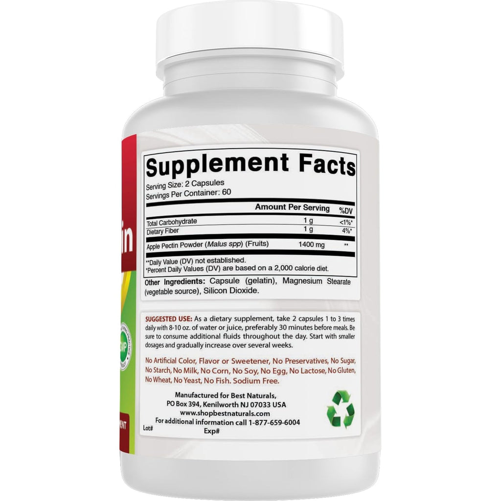 Best Naturals Apple Pectin 700 Mg 120 Capsules