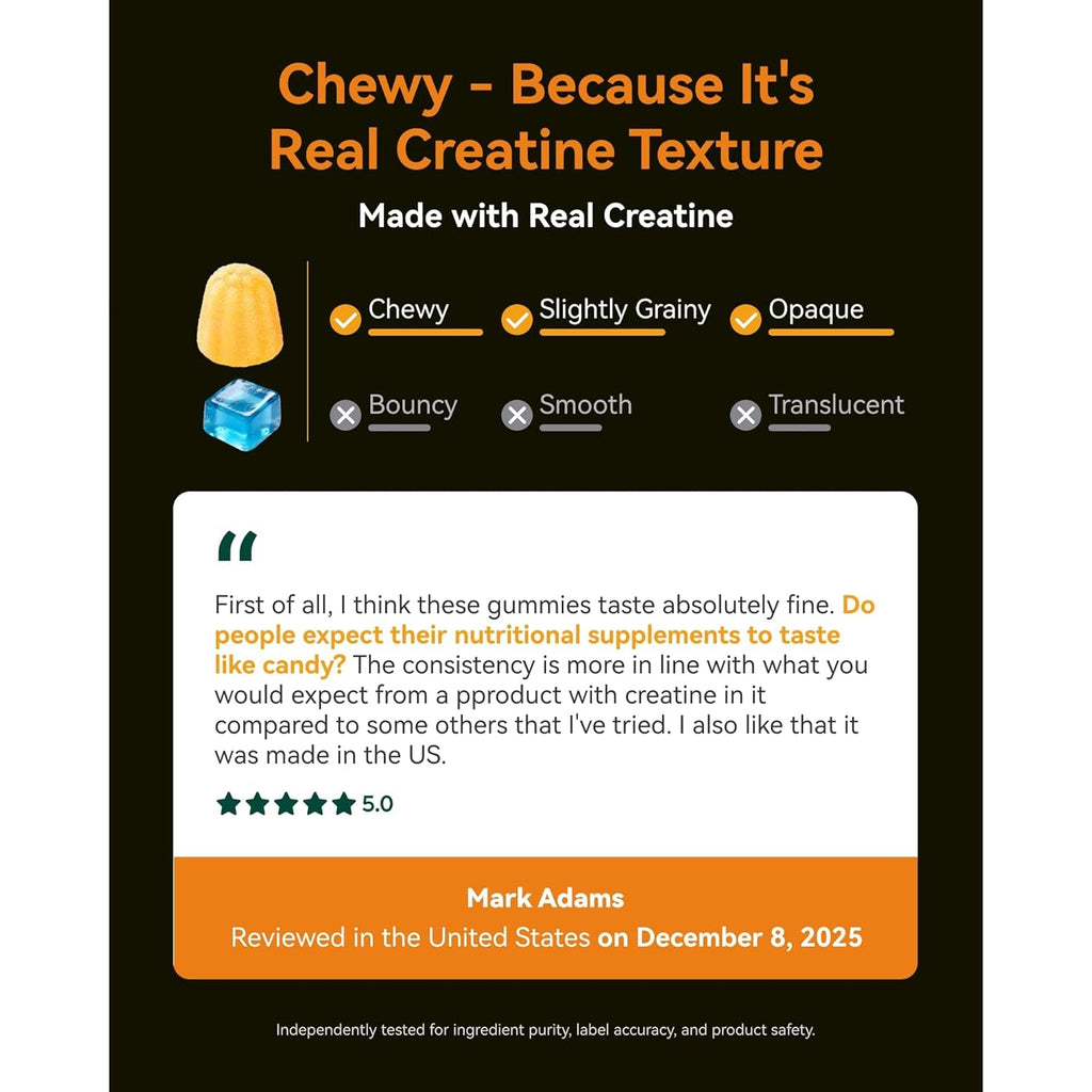 Inner Brightness Creatine Monohydrate Gummies for Men & Women 5000 Mg, 3Rd Party Tested, Creatine Chews for Muscle Growth, Strength & Energy Support, Sugar Free, Vegan, 120 Count, Mango Passionfruit