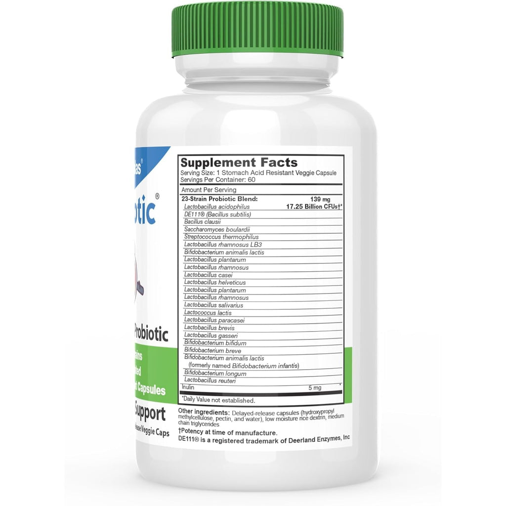 Drformulas' Best Probiotics for Women & Men | Nexabiotic Multi Probiotic with Saccharomyces Boulardii, Lactobacillus Acidophilus, B. Infantis, Prebiotic 60 Count Capsules (Not Pearls)