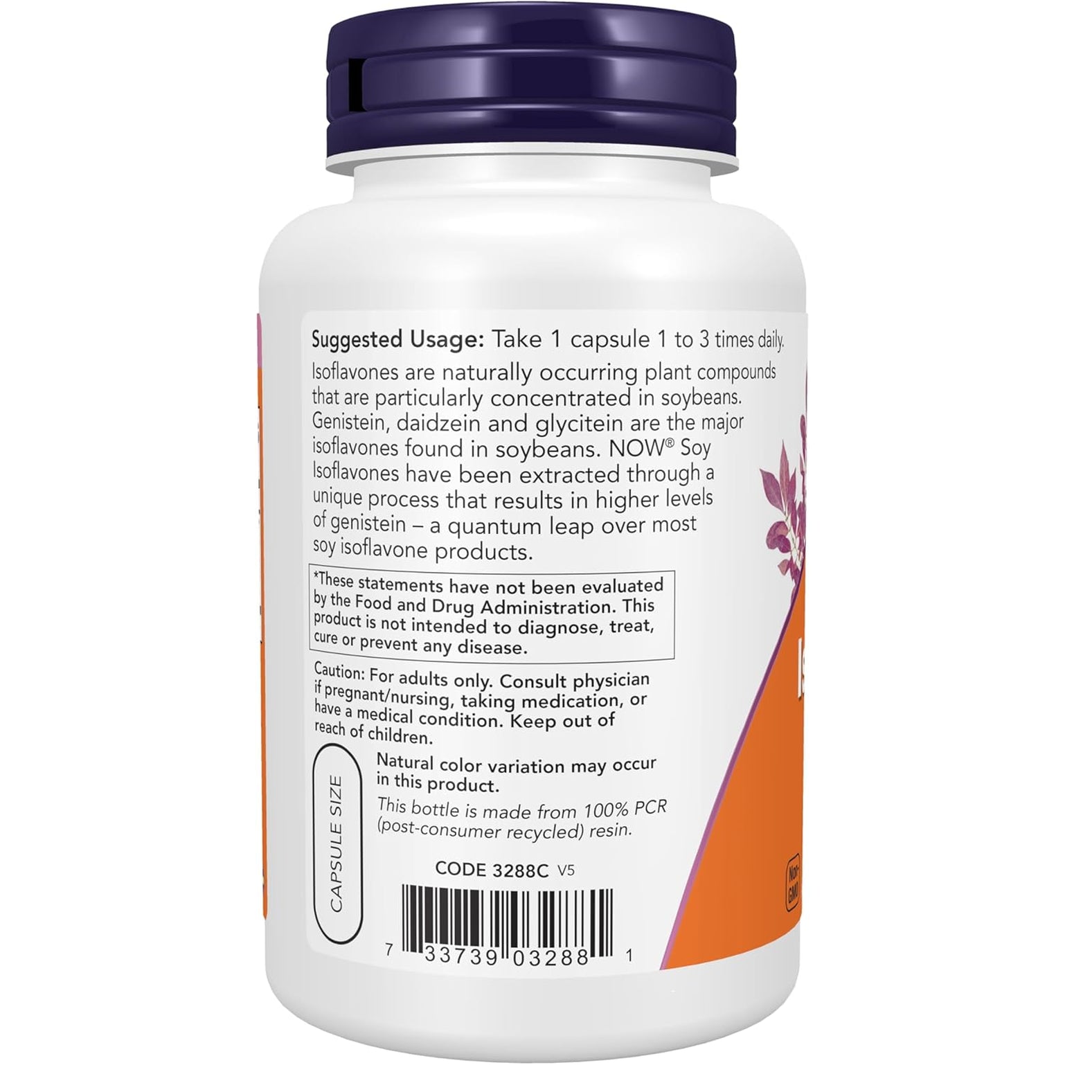 NOW Foods Supplements, Soy Isoflavones, 60 Mg (Plant Compounds Particularly Concentrated in Soybeans, like Genistein, Daidzein and Glycitein), 120 Veg Capsules