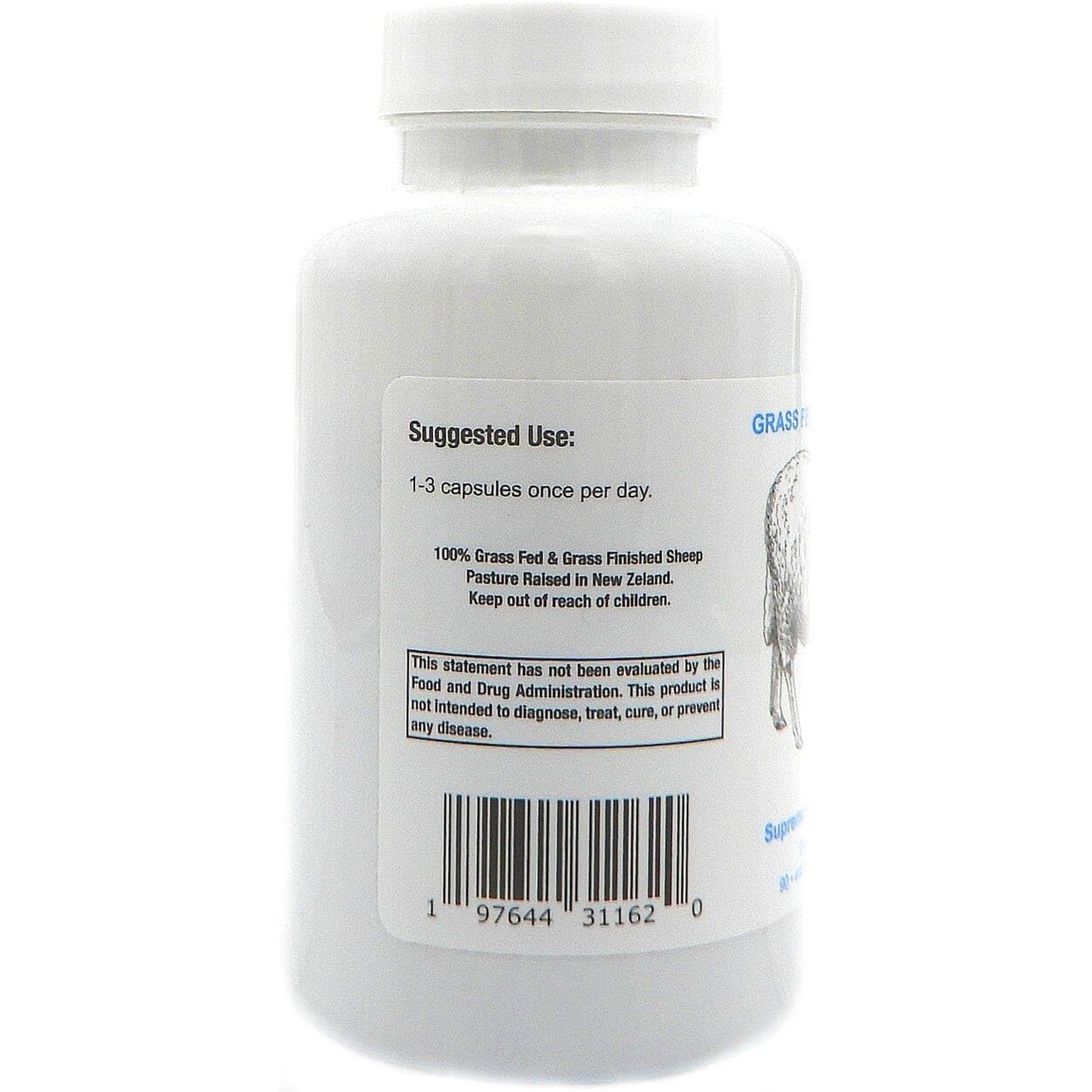 Supreme Nutrition Sheep Testicle - 100% Grass Fed and Finished in New Zealand, 90 Capsules of Pure Ovine Testicle