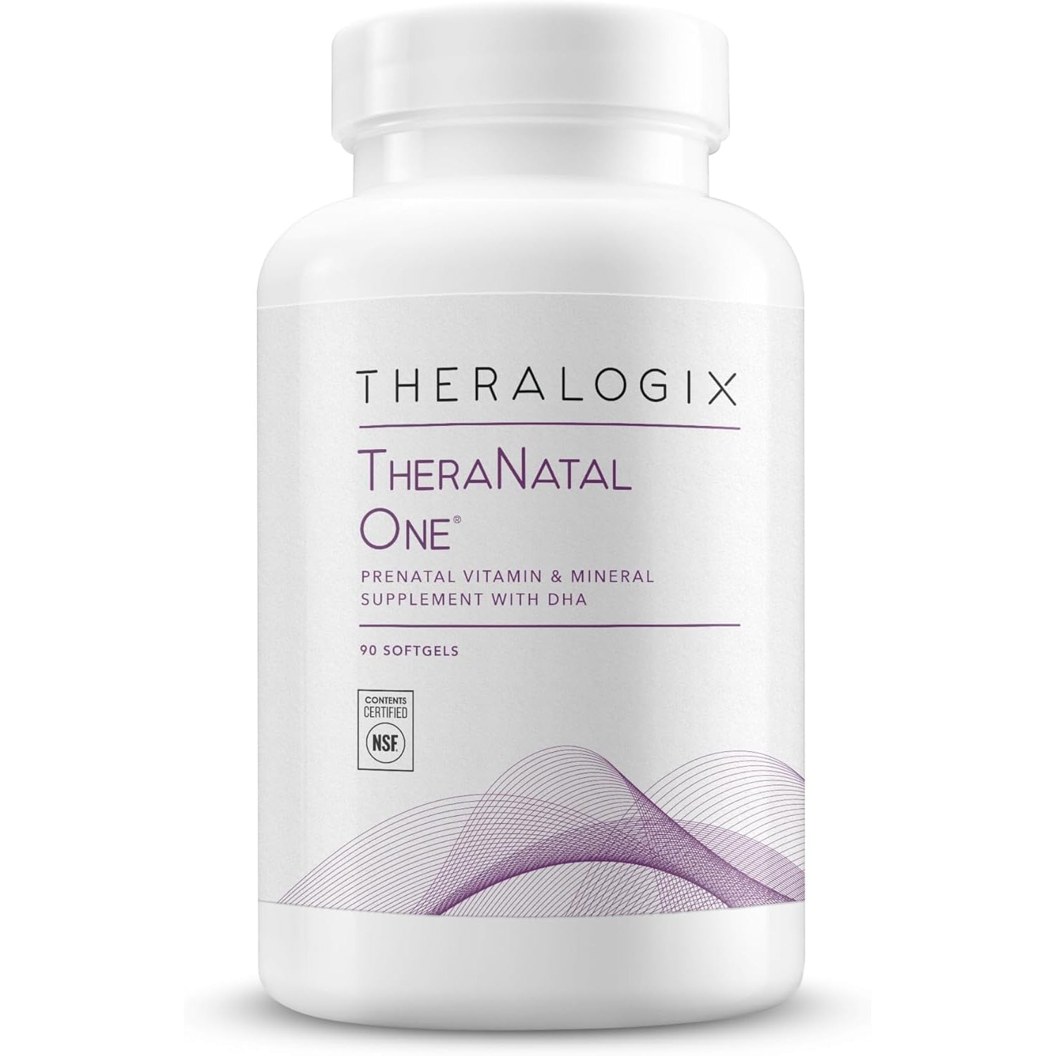 Theralogix Theranatal One Prenatal Vitamin - 90-Day Supply - Prenatal Multivitamin with DHA, Vitamin D3, Methylated Folate, Iron & More to Support a Healthy Pregnancy* - NSF Certified - 90 Softgels
