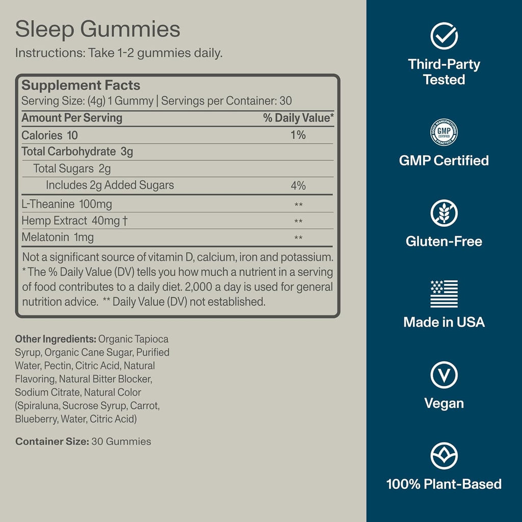 FOCL Sleep Gummies - Sleep Aid, Melatonin Gummies to Promote Calm Mind & Fall Asleep Faster - Gummy Supplement for Deep Sleeping - Sleeping Gummy for Adults - 30 Ct, Sour Blue Raspberry