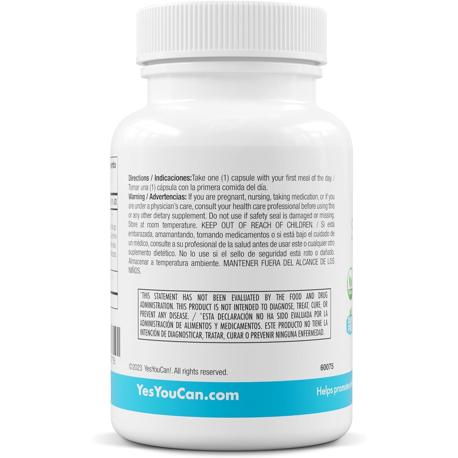 Yes You Can! Slim down Dietary Supplements - with African Mango, L-Carnitine, Apple Cider Vinegar, Green Tea Extract, and Caffeine Derived from Guarana Seed Extract, 30 Capsules/1 Month Supply