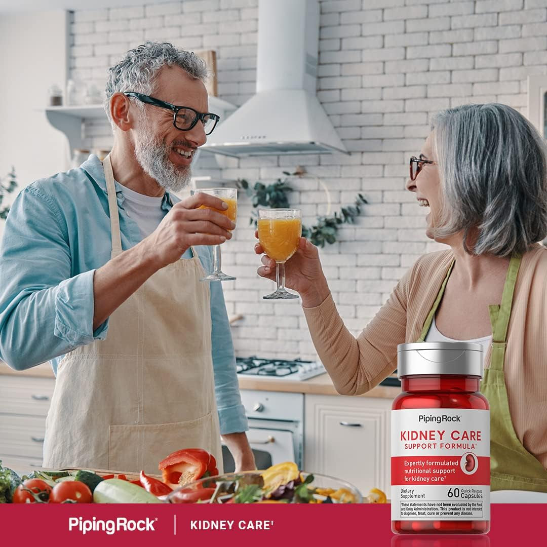 Piping Rock Kidney Support Supplement | 60 Capsules | Care & Restore Formula | for Men and Women | Non-Gmo, Gluten Free