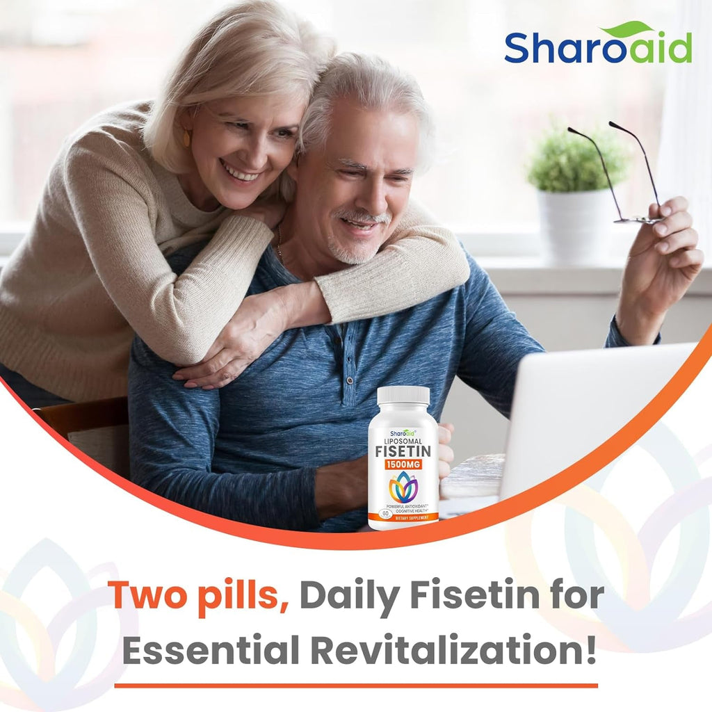 1500Mg Fisetin Supplements - Powerful Absorption with Liposomal Delivery,98% Pure Fisetin,Polyphenol Antioxidant for Healthy Aging,Non-Gmo - 1 Bottles, 60 Softgels for Adults