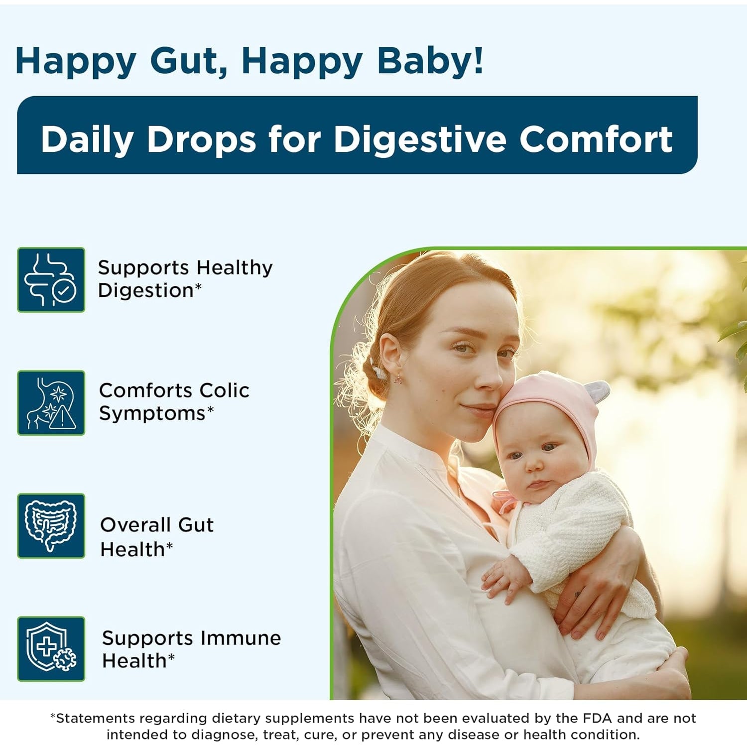 Wellements Organic Baby Probiotic Drops (0.25 Fl Oz) - Digestive & Immune Support for Infants - Toddler Probiotic Helps with Newborn+ Gut Health, Gas, Constipation & Colic Support - Preservative Free
