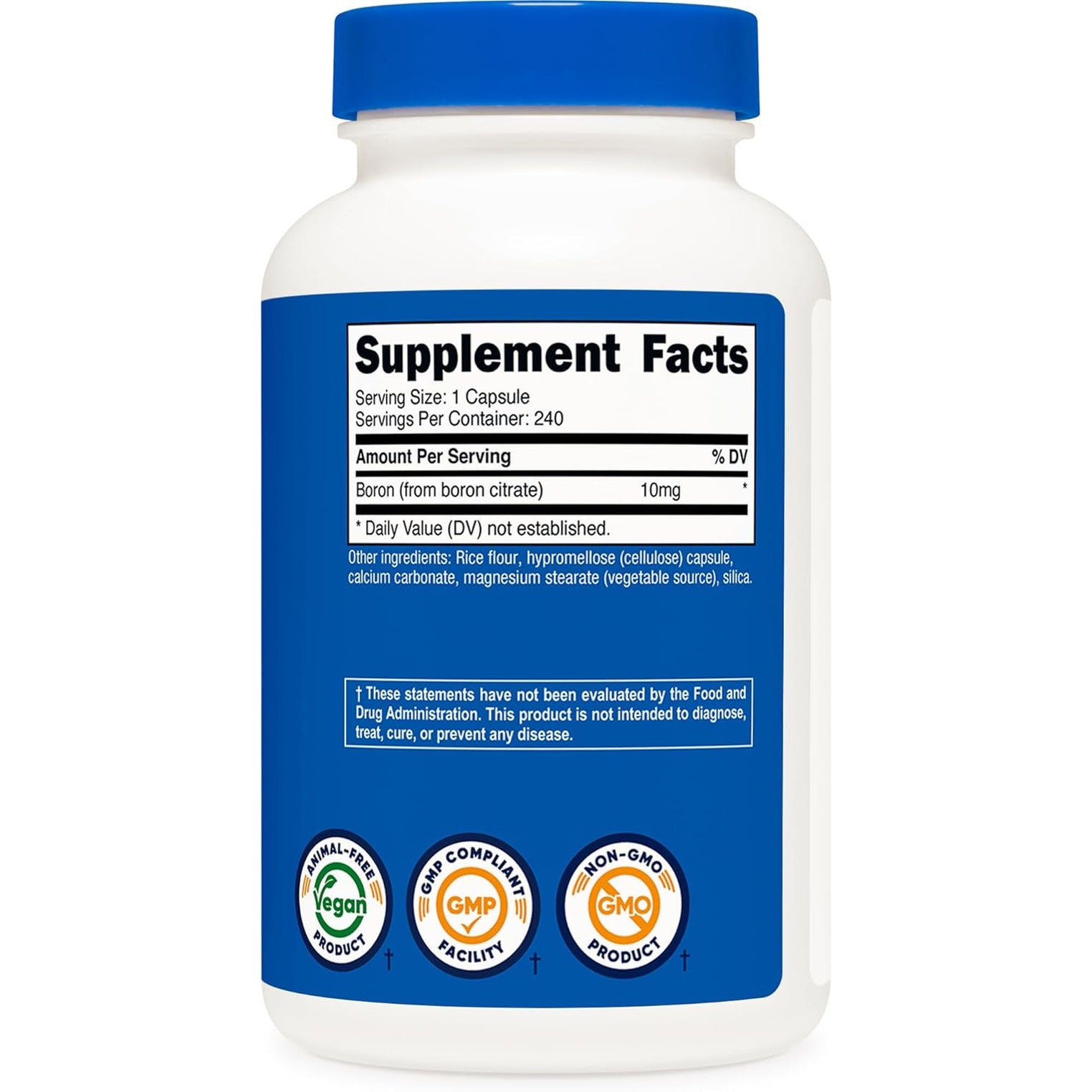 Nutricost Boron Capsules 10Mg, 240 Vegetarian Capsules, Gluten Free and Non-Gmo