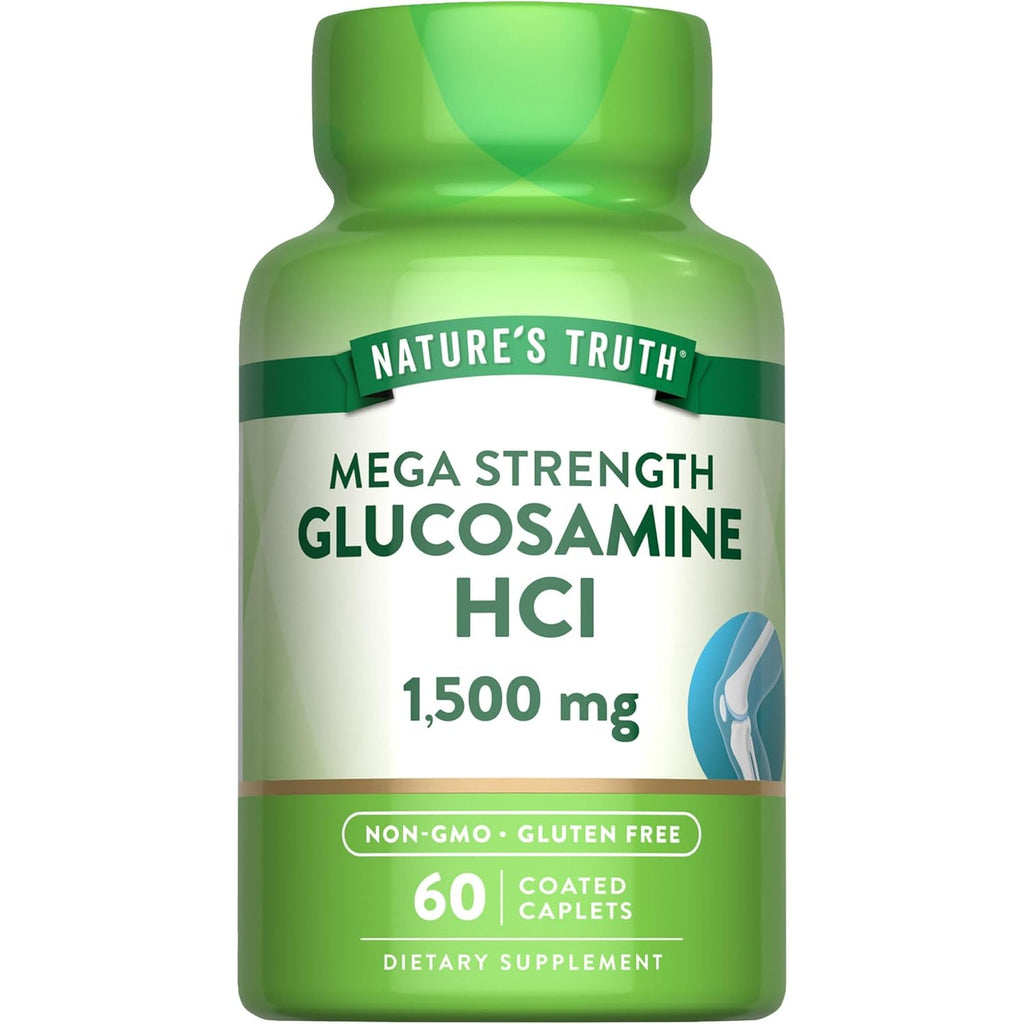 Nature'S Truth Glucosamine HCI 1500Mg | 60 Caplets | Mega Strength | Non-Gmo & Gluten Free Supplement