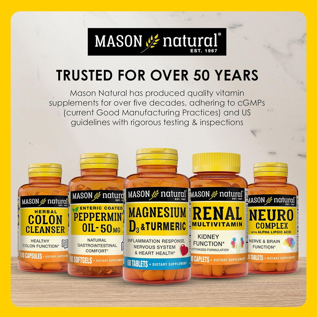 MASON NATURAL Glucosamine Chondroitin 1500/1200 with Vitamin C, Supports Joint Health for Normal Flexibility & Mobility*, 280 Capsules, 3 Month Supply