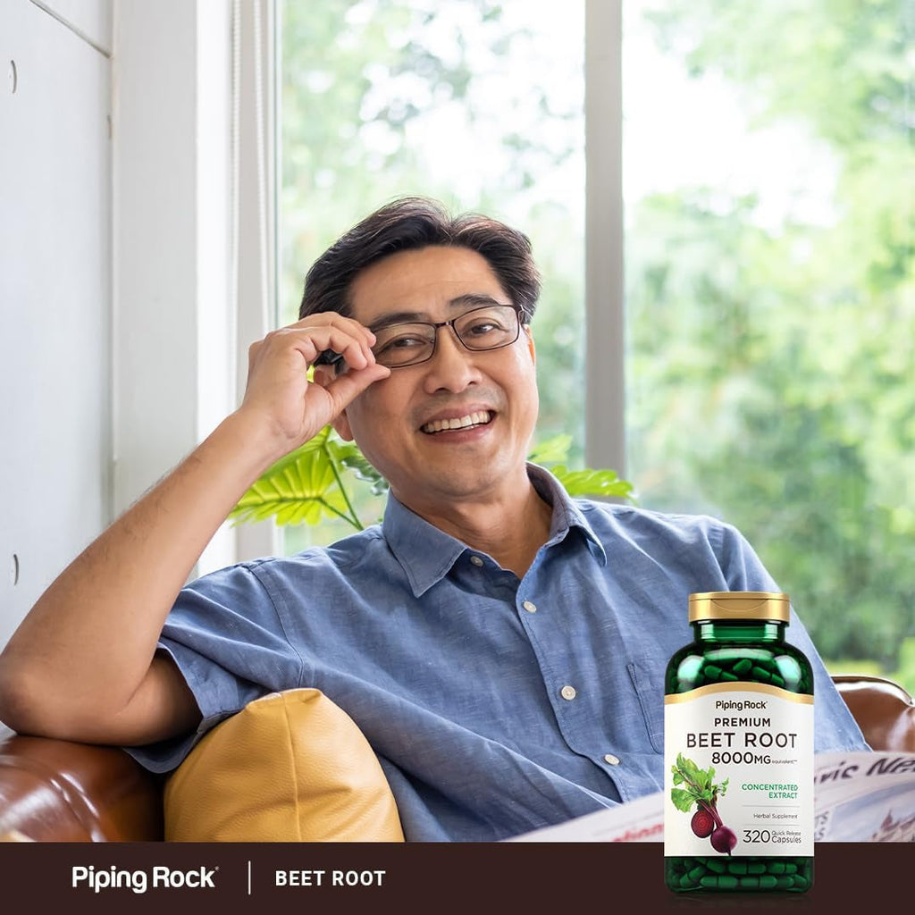 Piping Rock Beet Root Powder Capsules | 320 Pills | Herbal Extract Supplement for Men and Women | Beta Vulgaris | Non-Gmo, Gluten Free