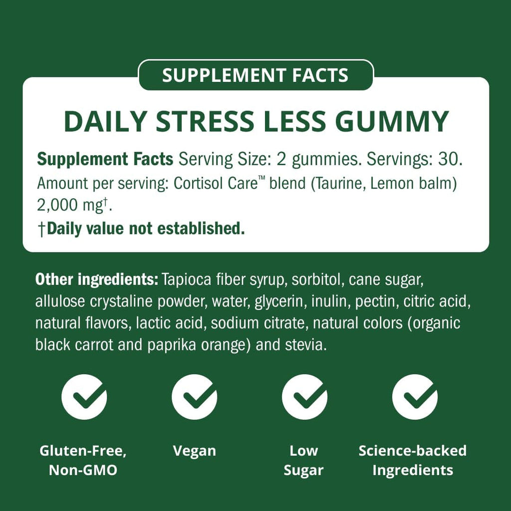 Semaine Stress Less Gummy with Cortisol Care™ 60 Count – Daily Support for Stress, Mood & Sleep