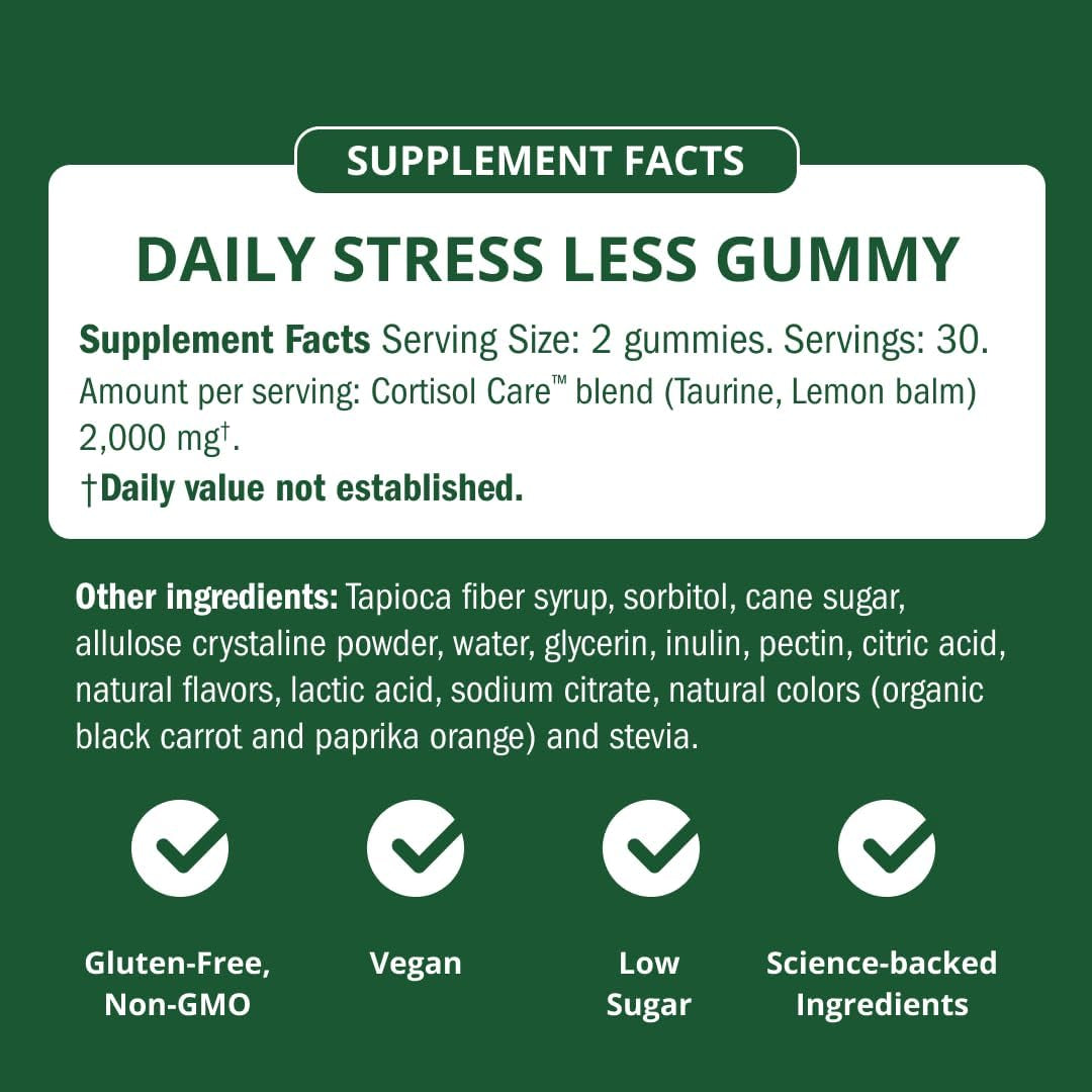 Semaine Stress Less Gummy with Cortisol Care™ 60 Count – Daily Support for Stress, Mood & Sleep