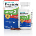 Preservision AREDS 2 Eye Vitamins with Coq10 for Heart Health, #1 Eye Doctor Recommended Brand, Lutein and Zeaxanthin Supplement with Vitamin C & E, Zinc, and Copper, 80 Softgels