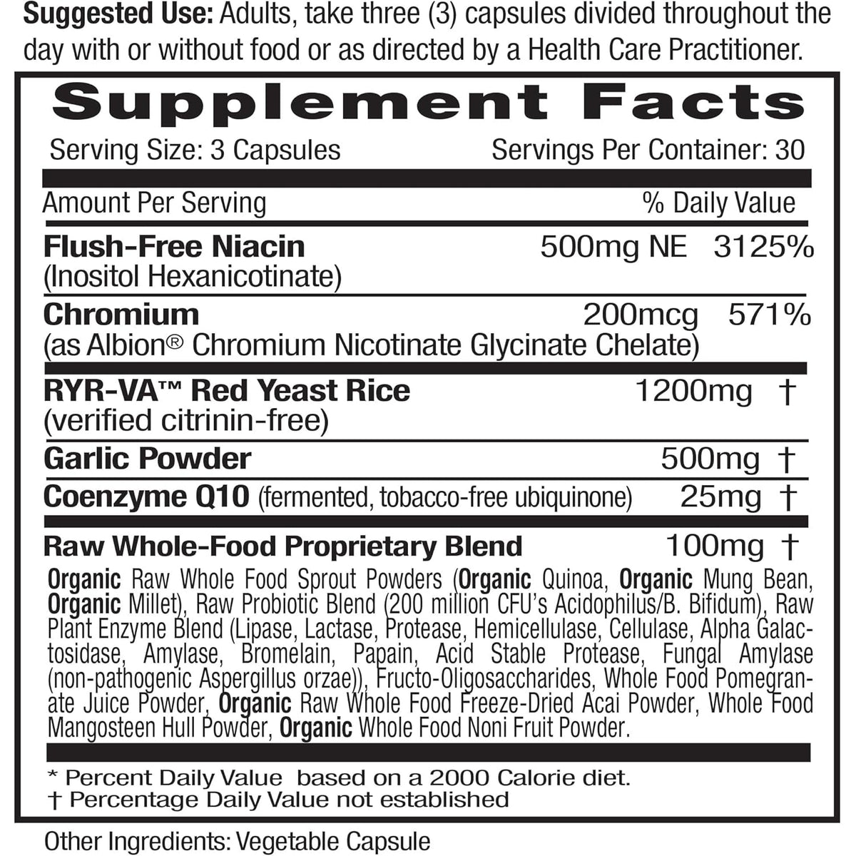 Emerald Labs Cholesterol Health - Featuring Coq10, Flush-Free Niacin, RYR-VA, and Garlic for Heart and Circulatory Support - 90 Vegetable Capsules