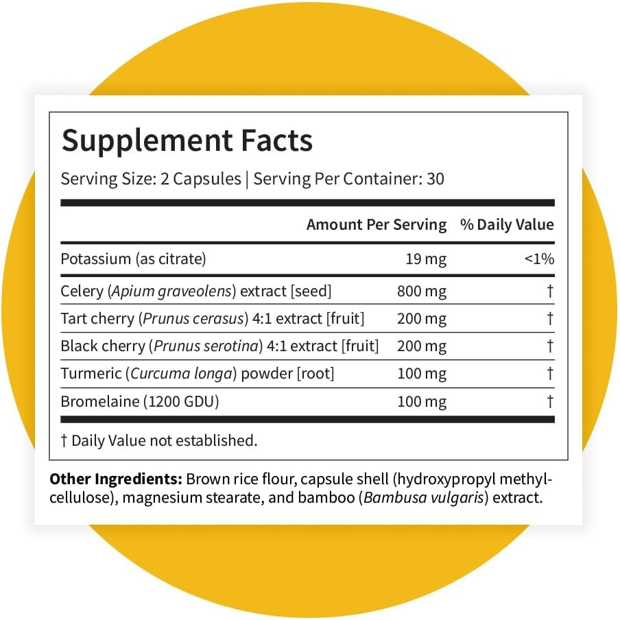 Pattern Wellness Uric Acid Support Supplement – Supports Uric Acid Balance & Joint Wellness – Herbal Formula – 3Rd Party Lab Tested – 60 Veggie Capsules