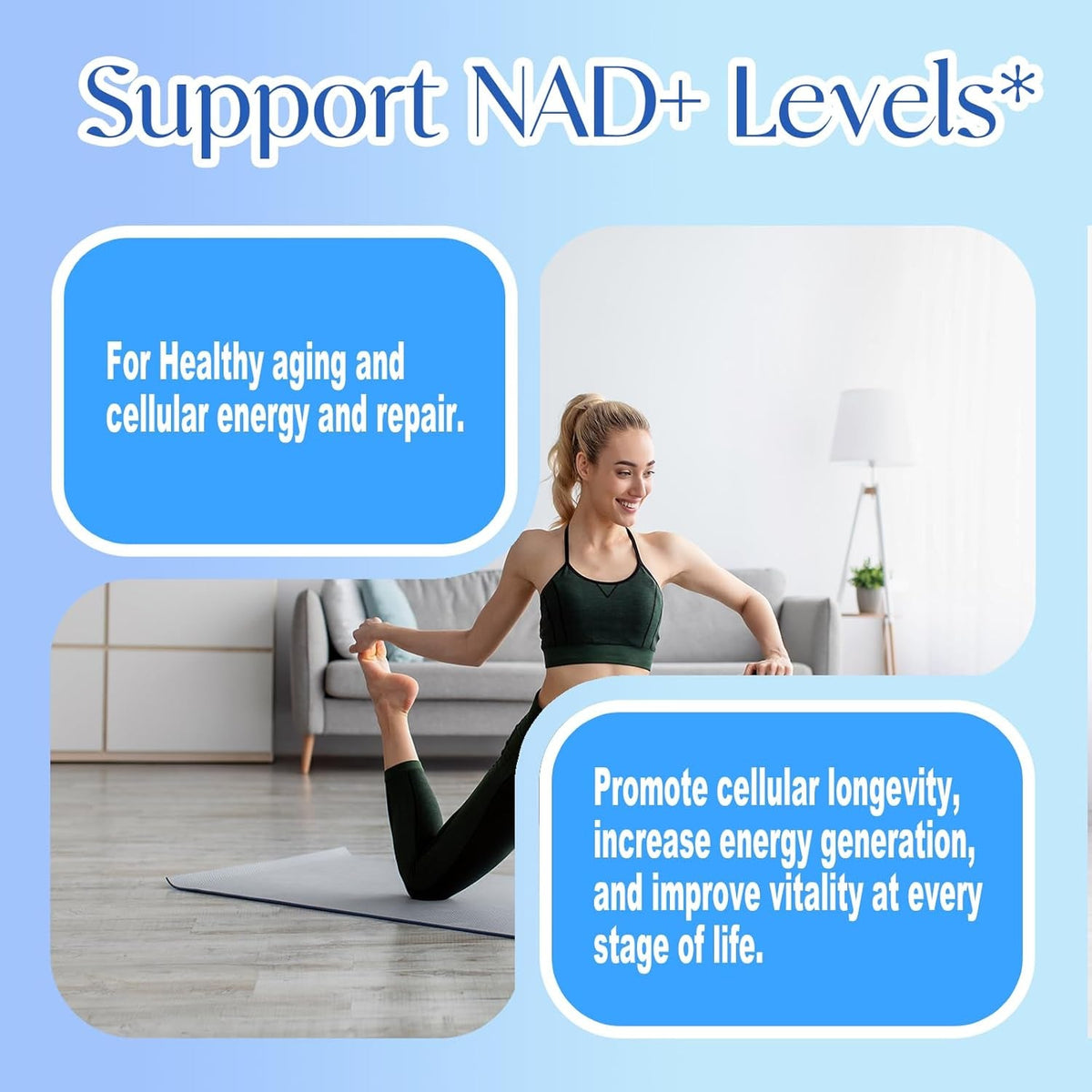NAD Supplements for Women & Men, Liposomal NAD Nicotinamide Riboside Resveratrol 900Mg W. Resveratrol, Quercetin, Collagen, Niacin, Biotin Support Anti-Aging, Longevity, Energy, Focus