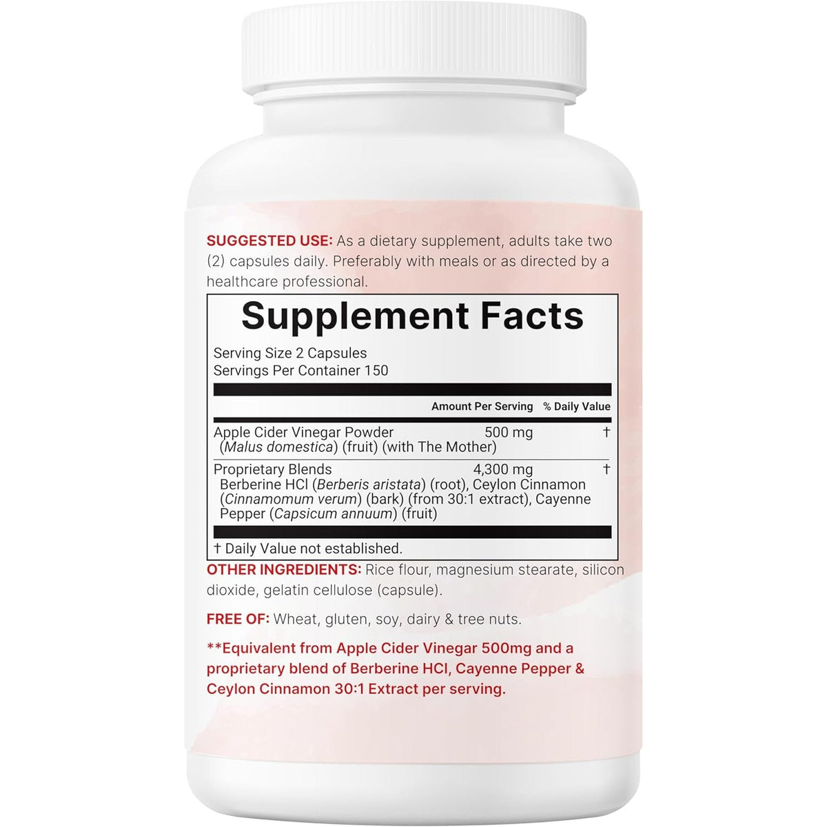 Micro Ingredients Apple Cider Vinegar Capsules | 4,800Mg per Serving, 300 Counts | 4-In-1 ACV Complex with the Mother | Ceylon Cinnamon, Cayenne Pepper & More | Immune, Digestion & Appetite Support