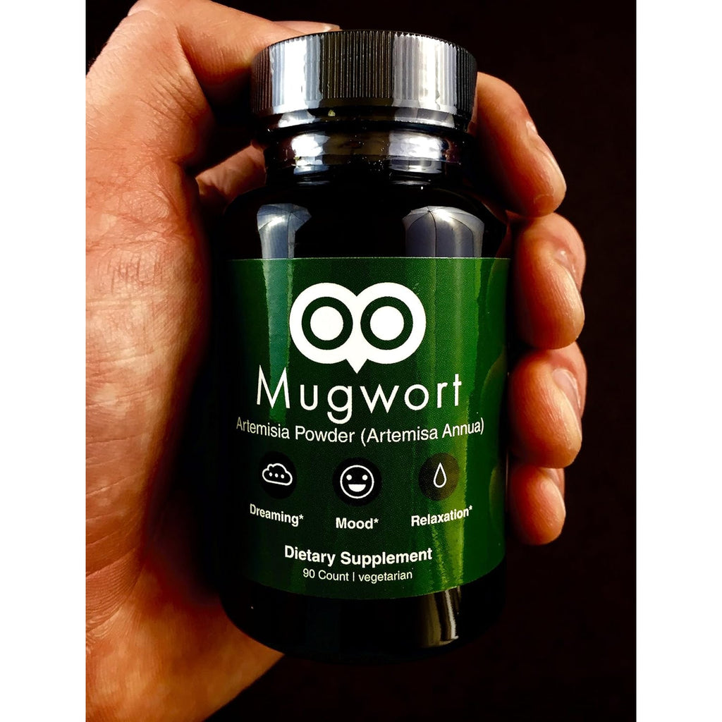 Organic Mugwort Capsules 450 Mg - 90 Capsules - Vegan - by Dream Leaf - Made in USA - Mood, Dreaming, Relaxation, Digestion - Mugwort as Artemisa Annua)