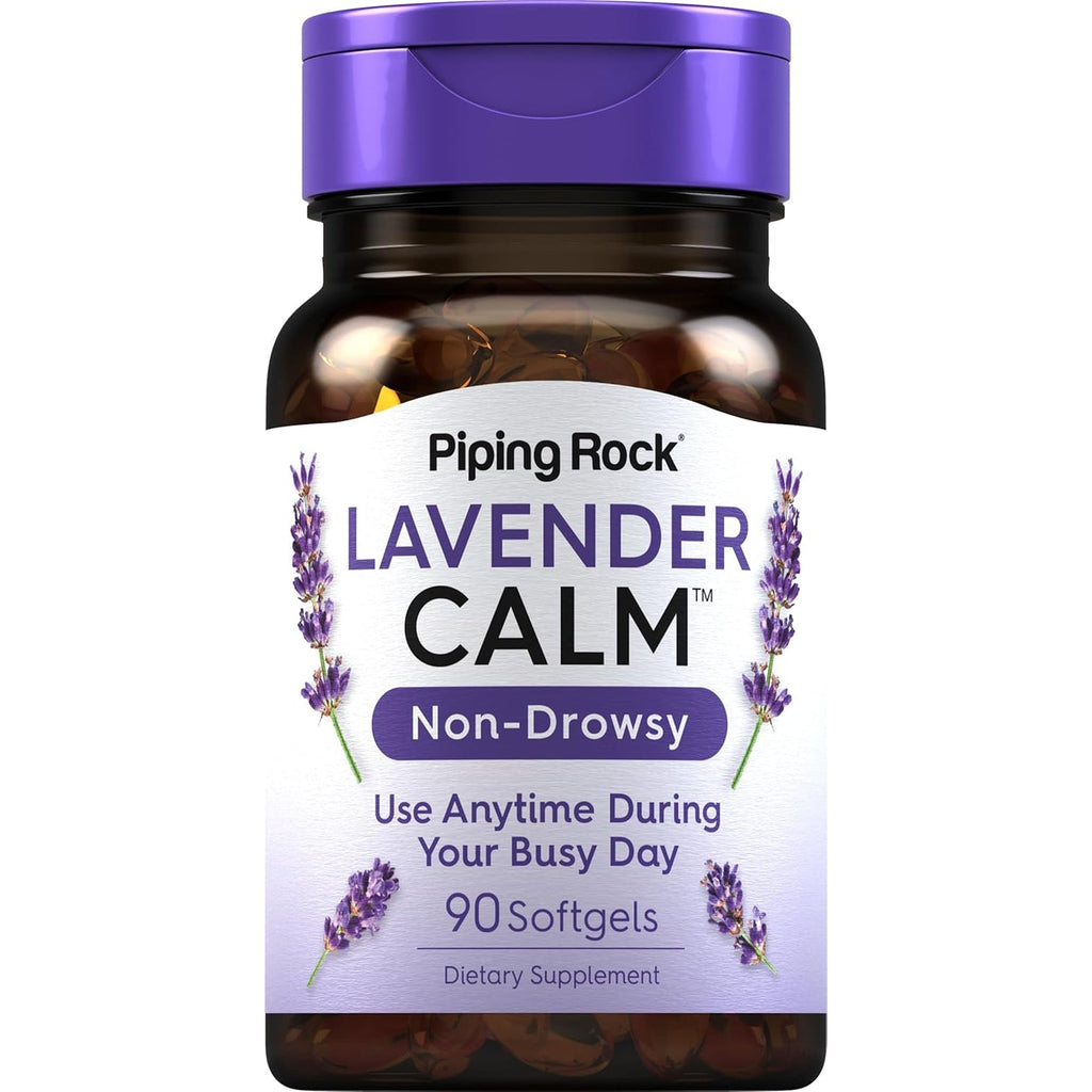 Piping Rock Lavender Calm Pills | 90 Softgels | Non-Drowsy Supplement | Non GMO, Gluten Free
