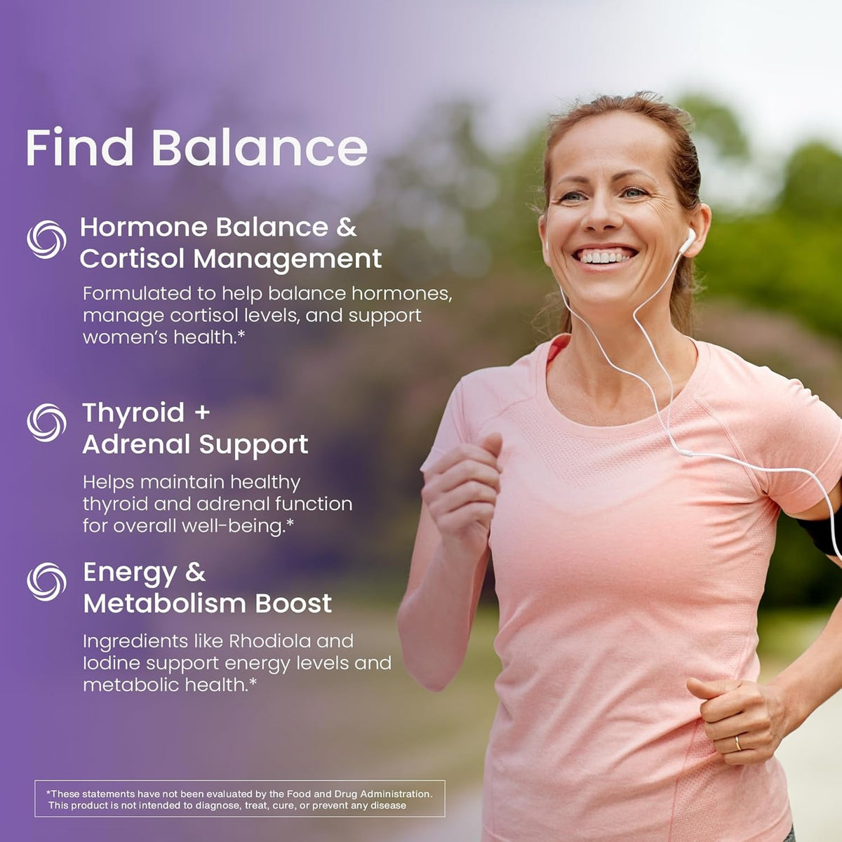 Wellpath Soothe Hormone Balance for Women - Thyroid Support for Women - Ashwagandha, Rhodiola, Iodine, Selenium & L-Tyrosine - Mood & Adrenal Support Supplement - Non-Gmo, Gluten-Free, 60 Ct