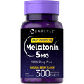 Carlyle Melatonin 5 Mg Fast Dissolve 300 Tablets | Berry Flavor | Vegetarian, Non-Gmo Supplement