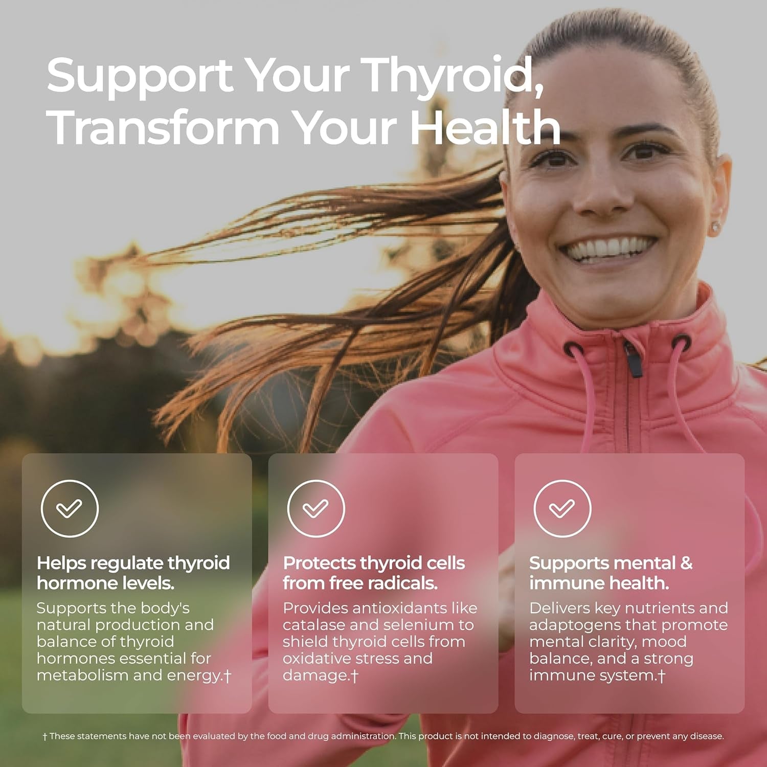 Livingood Daily Thyroid Support Supplement, 16-In-1 Wellness Blend with Adaptogenic Herbs, Iodine, Magnesium and Selenium, Thyroid Support for Women & Men, Vegetarian Capsules, Gluten Free, 60 Count