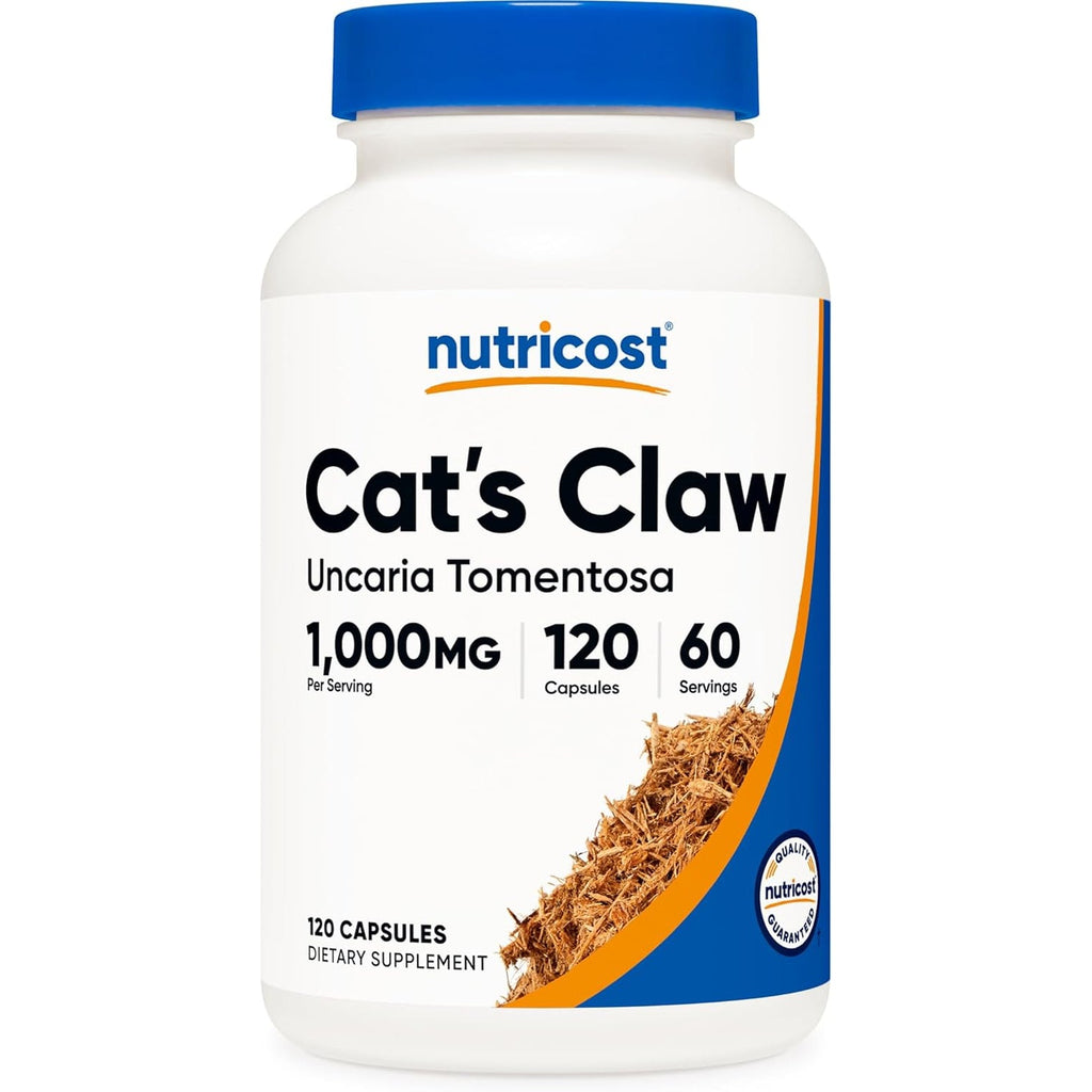 Nutricost Cat'S Claw 1000Mg, 120 Capsules - Vegetarian Caps, Non-Gmo and Gluten Free, 60 Servings