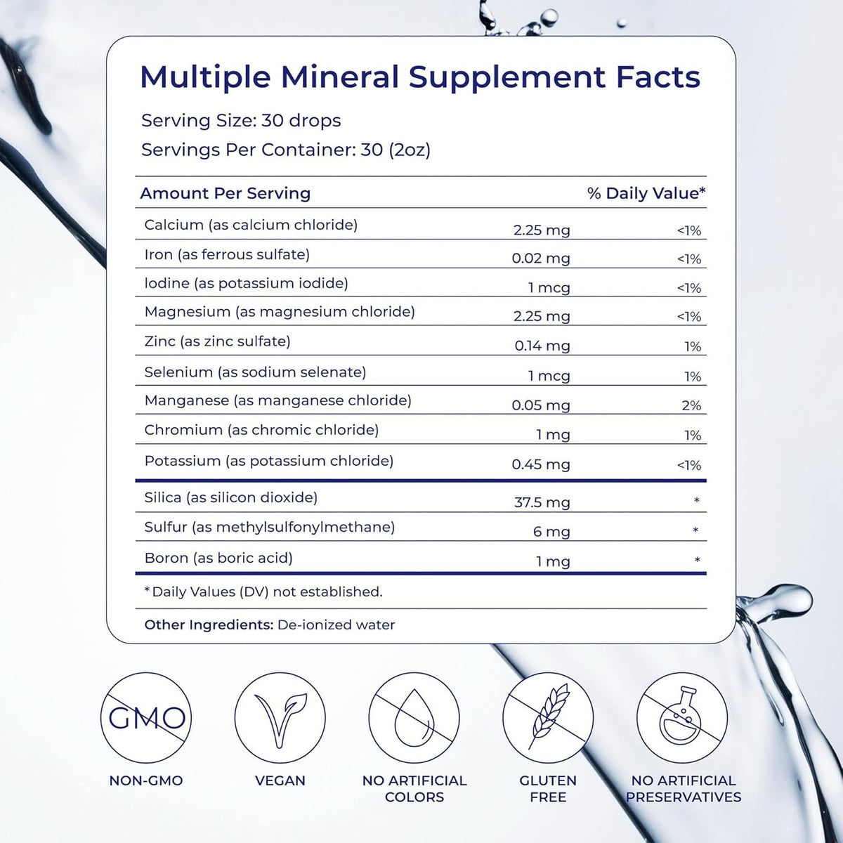 Eidon Multiple Minerals Supplement - Ionic Trace Mineral Drops for Water, with Zinc, Potassium, Chromium, & Magnesium, Natural Liquid Vitamins, Sugar Free & Bioavailable, for Men & Women - 2 Oz